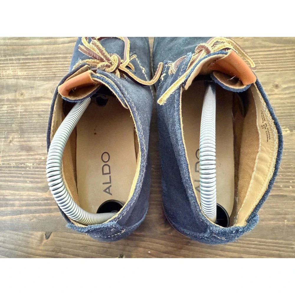 ALDO Mens Blue Suede Leather Lace‎ Up Ankle Chukka Boots EU Size 43/ US Size 10